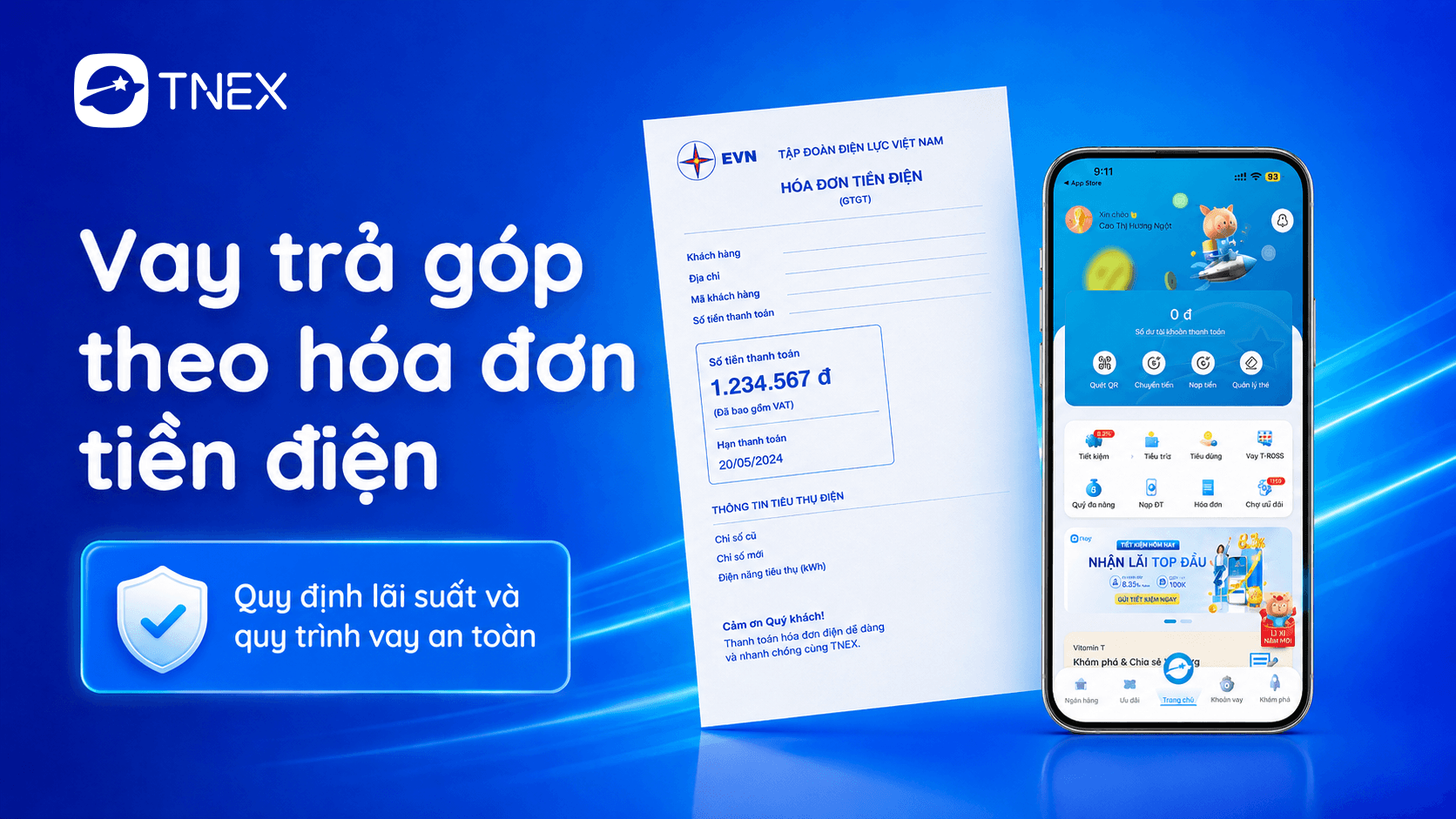 Vay trả góp theo hóa đơn tiền điện: Quy định lãi suất và quy trình vay an toàn