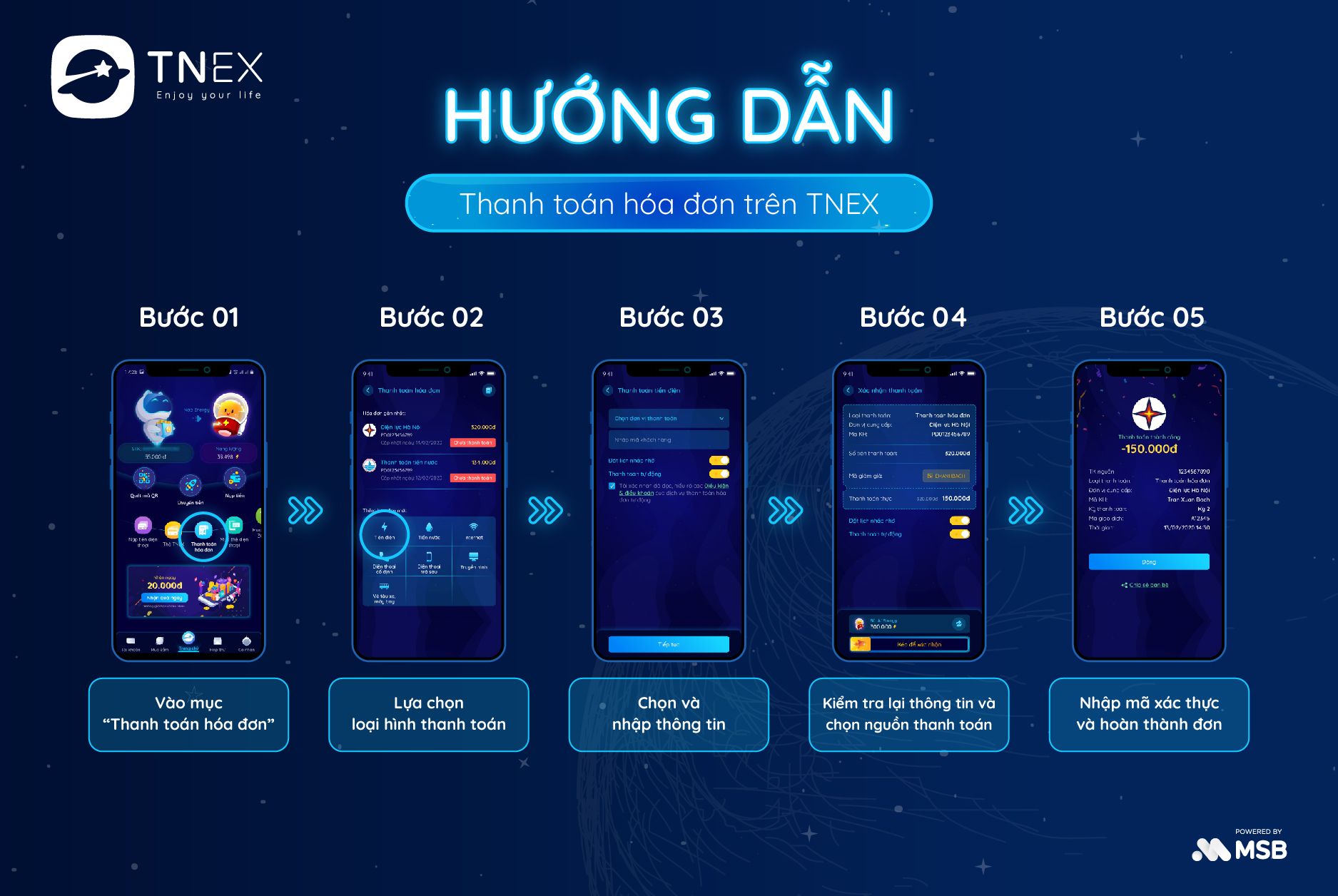 Hướng dẫn thanh toán hóa đơn trên TNEX Hướng dẫn thanh toán hóa đơn trên TNEX
